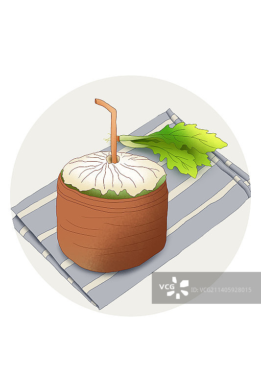 上海美食系列插画 灌汤包图片素材