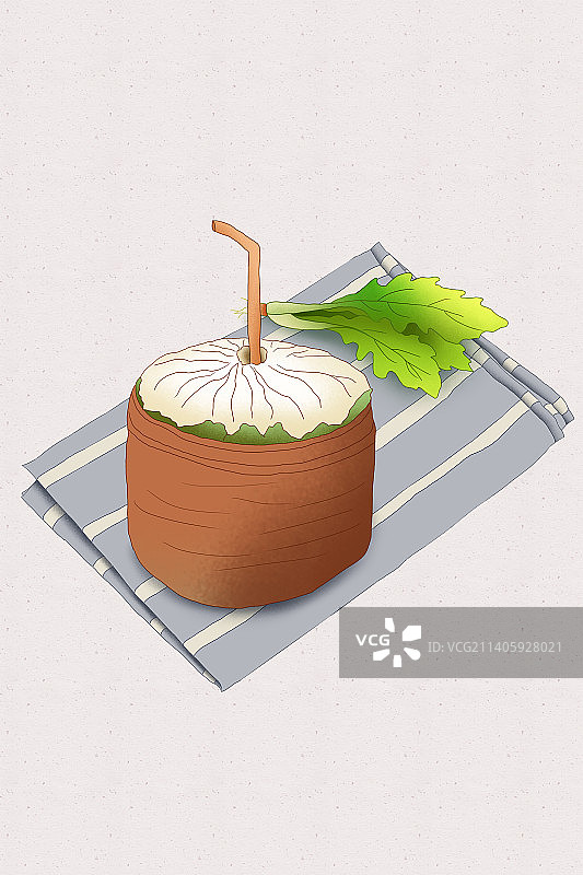 上海美食系列插画图片素材