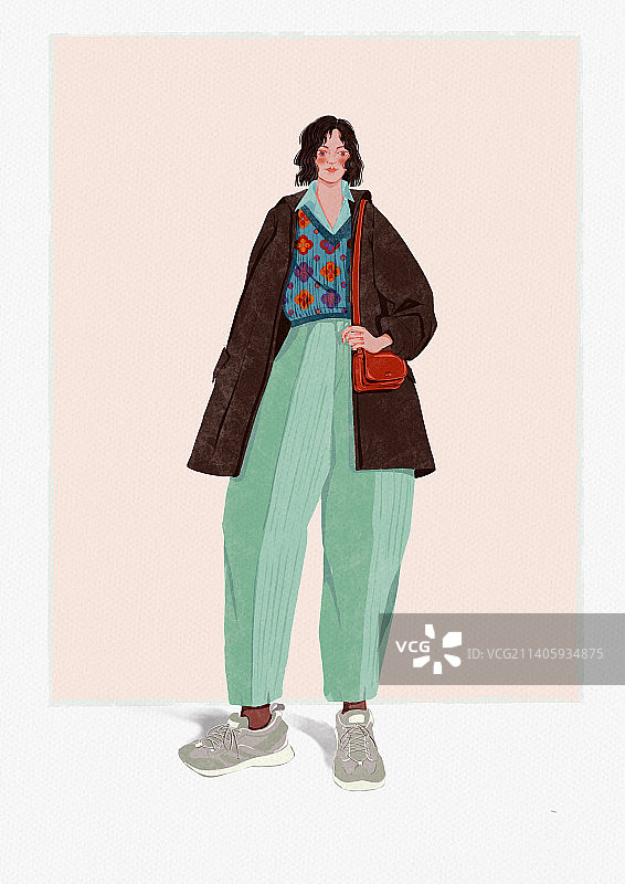 时尚人物插图图片素材