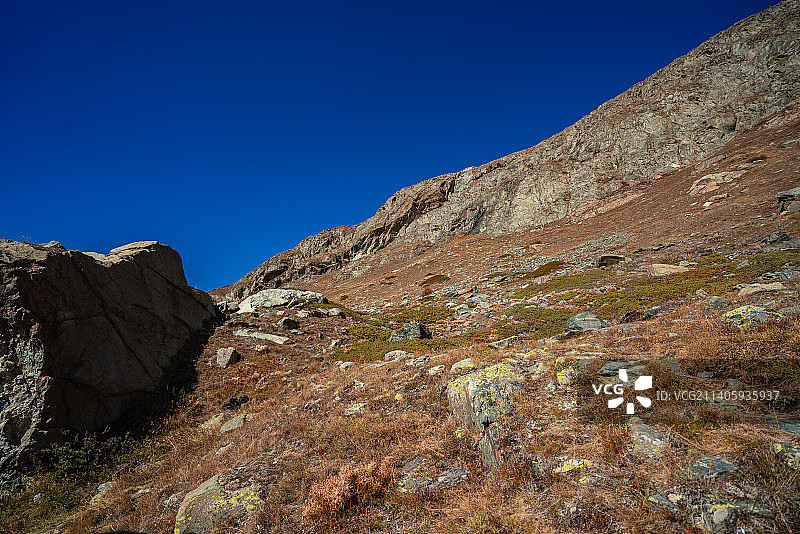雄伟的阿尔卑斯山马特洪峰雪山，是瑞士的国家象征图片素材