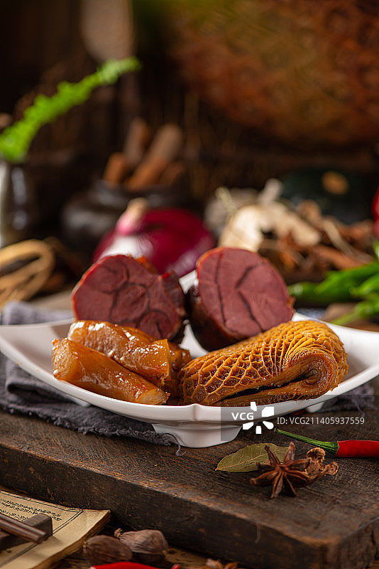 卤味三拼图片素材