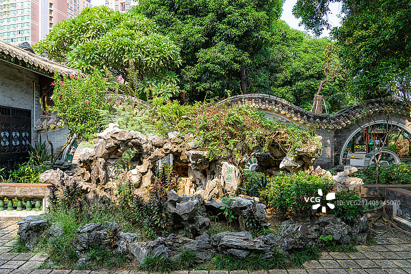 佛山顺德清晖园假山石景景观图片素材