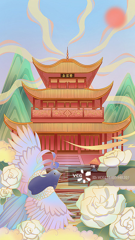 岳阳楼图片素材