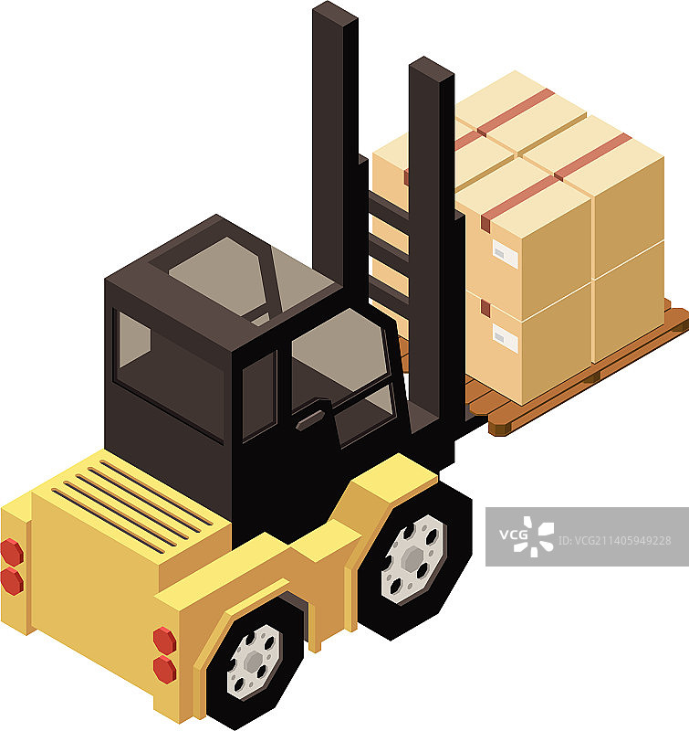 2.5D叉车图片素材
