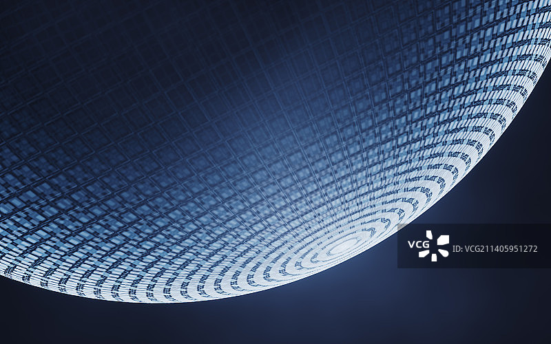 蓝色数字科技球体3D渲染图片素材