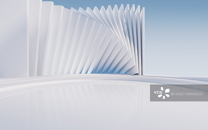 创意圆形地面广场3D渲染图片素材