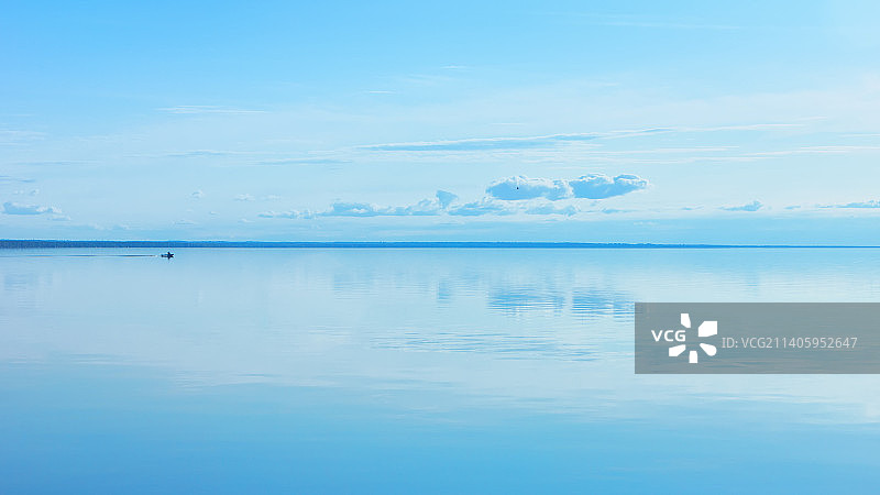 俄罗斯沃洛格达州贝洛耶湖湖面风光图片素材