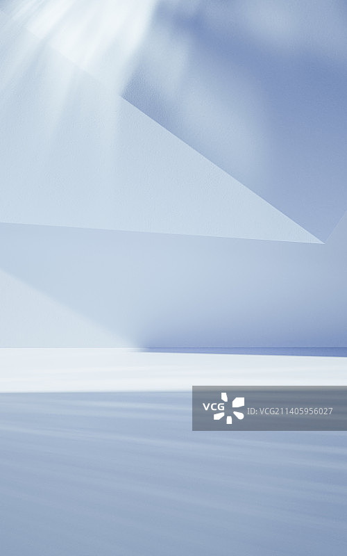 创意几何体建筑空间3D渲染图片素材