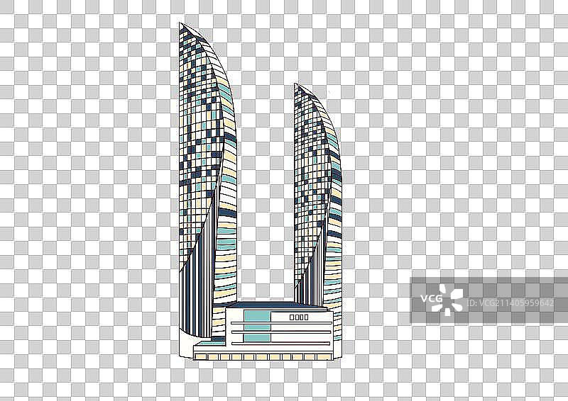 厦门城市地标建筑世茂海峡大厦图片素材