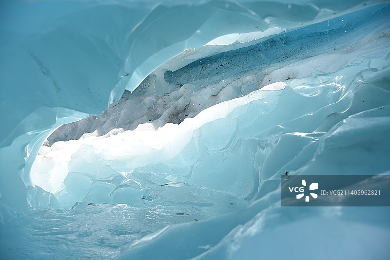 雪山风光，福克斯冰川，新西兰西海岸图片素材