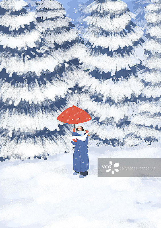 二十四节气立冬冬天雪景图片素材