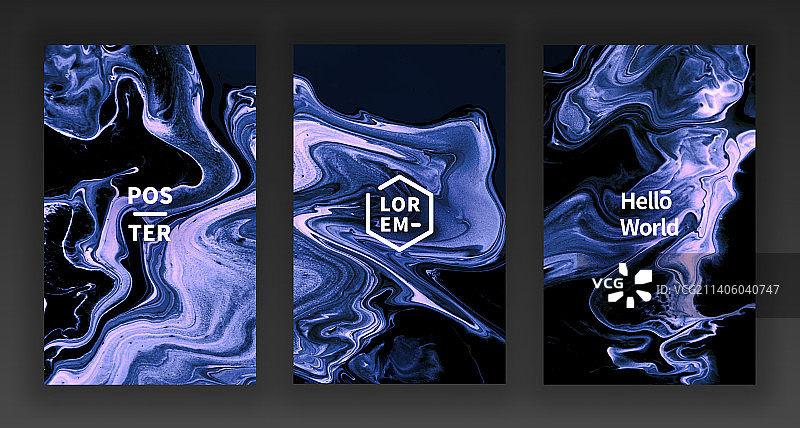 自然抽象流体艺术海报模板图片素材