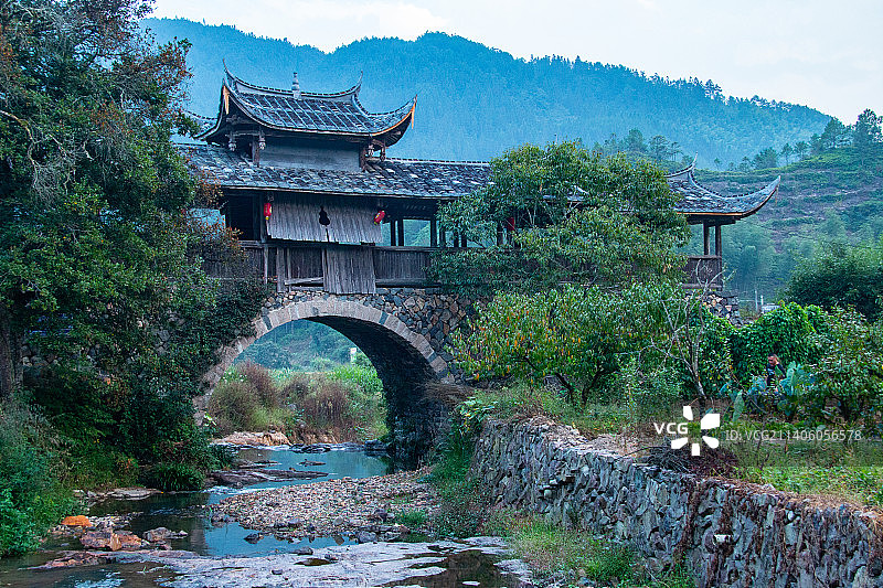 屏南龙潭里村廊桥图片素材
