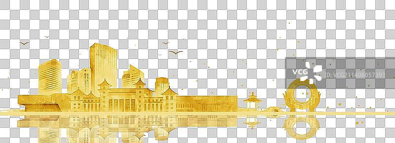 滁州城市建筑插画图片素材