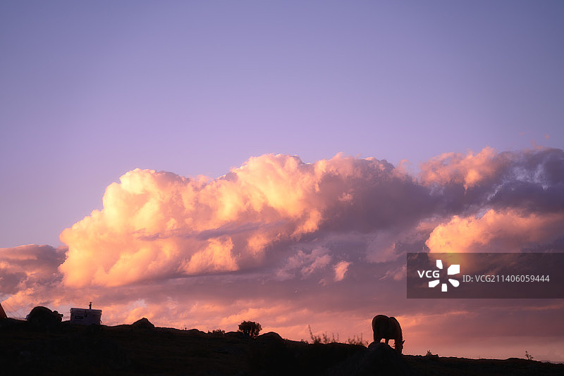 川西火烧云图片素材