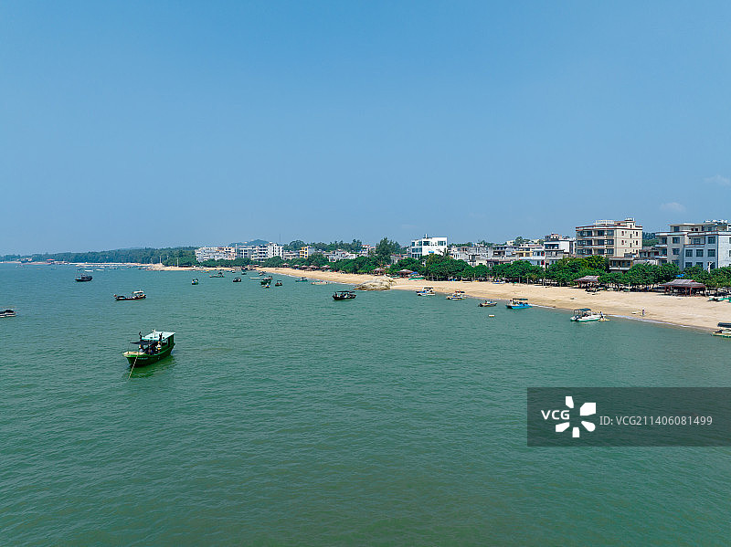 广西钦州市三娘湾航拍风光图片素材