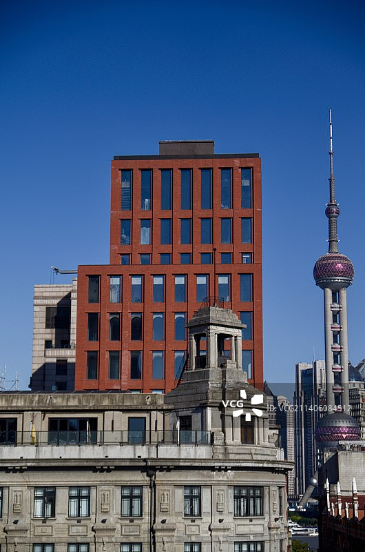 新老建筑 东方明珠图片素材