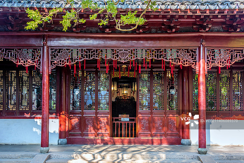 中国上海豫园内园景区静观图片素材