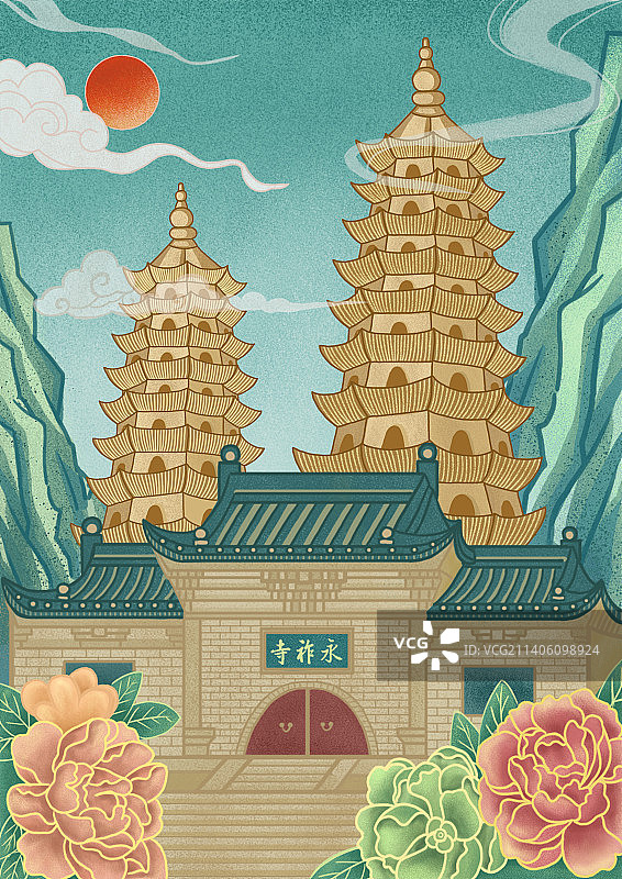 文笔双峰 巍峨俊秀图片素材