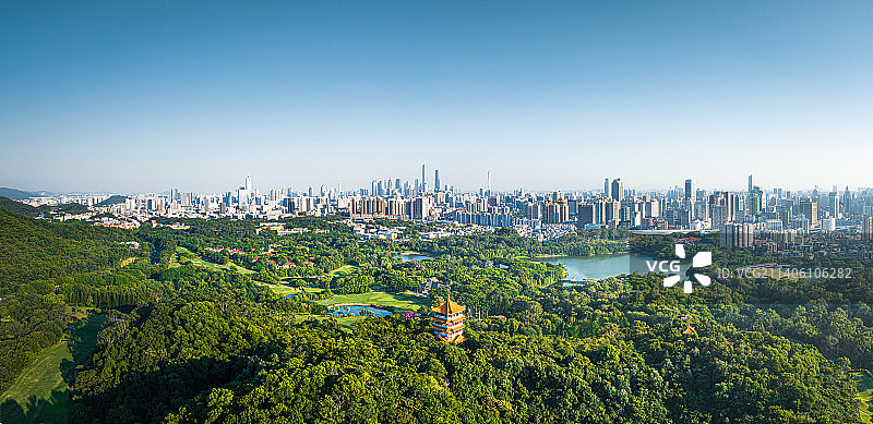 古代建筑与现代城市图片素材