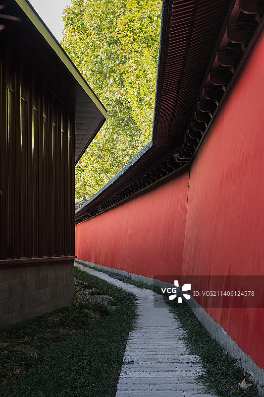 杭州德寿宫 秋天的红墙图片素材