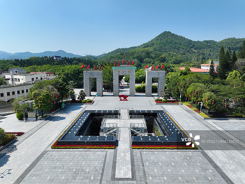 广东省中山市南朗翠亨村孙中山故里旅游区中山影视城航拍图片素材