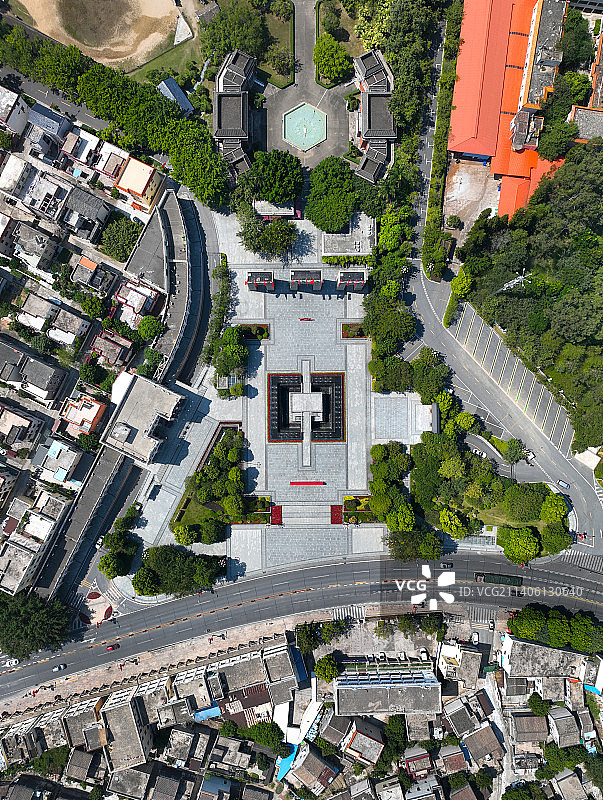 广东省中山市南朗翠亨村孙中山故里旅游区中山影视城航拍图片素材