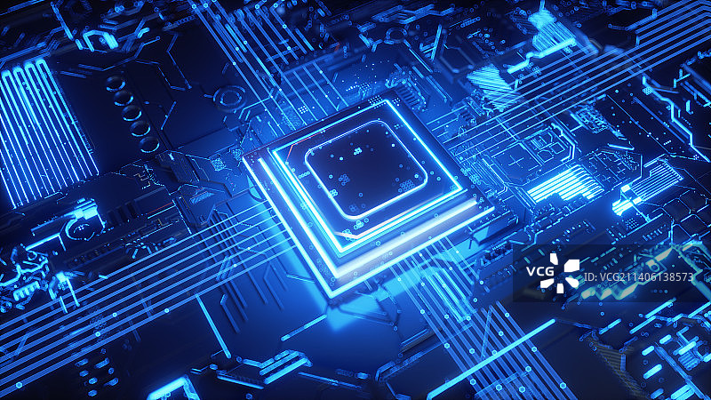 科技芯片酷炫创意科技场景图片素材