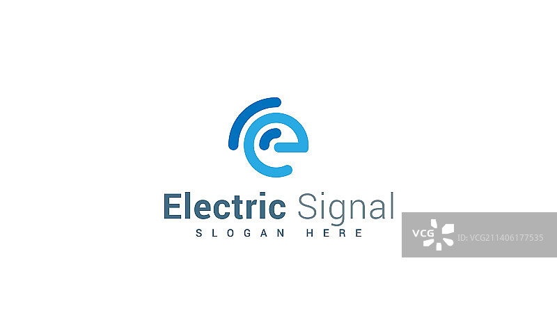 字母E网络信号技术Logo图片素材