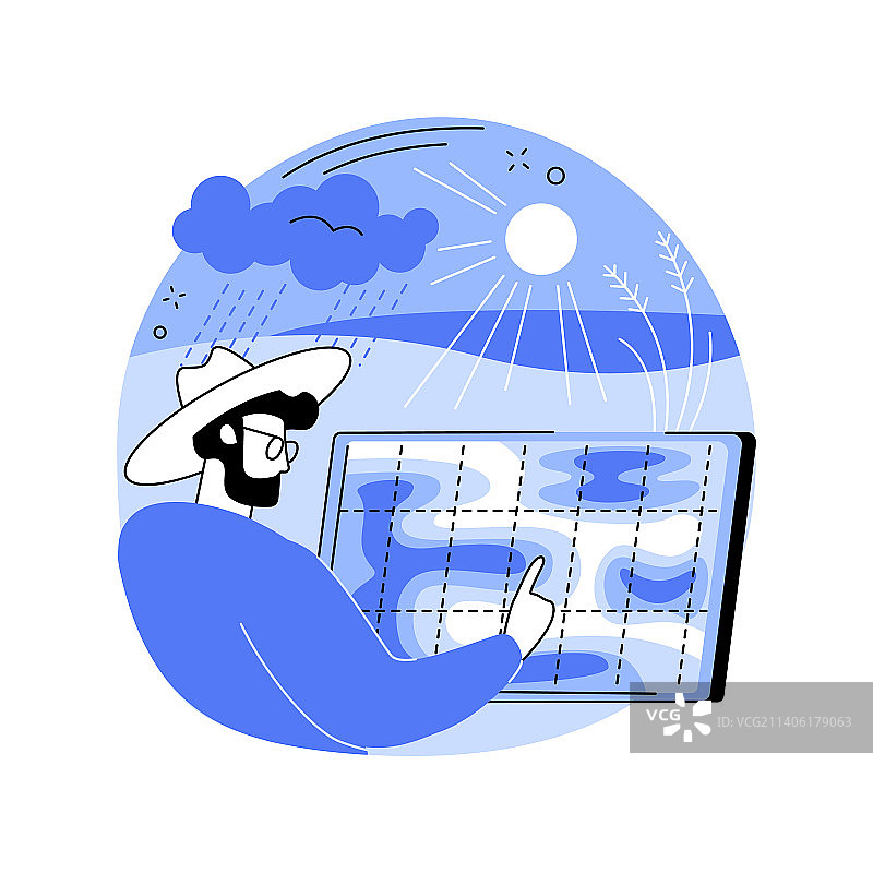 气候监测独立卡通图片素材