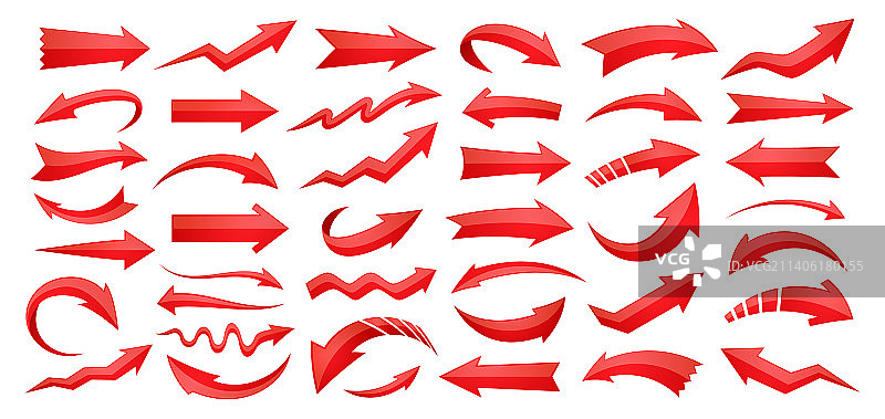 红色箭头图标集合图片素材