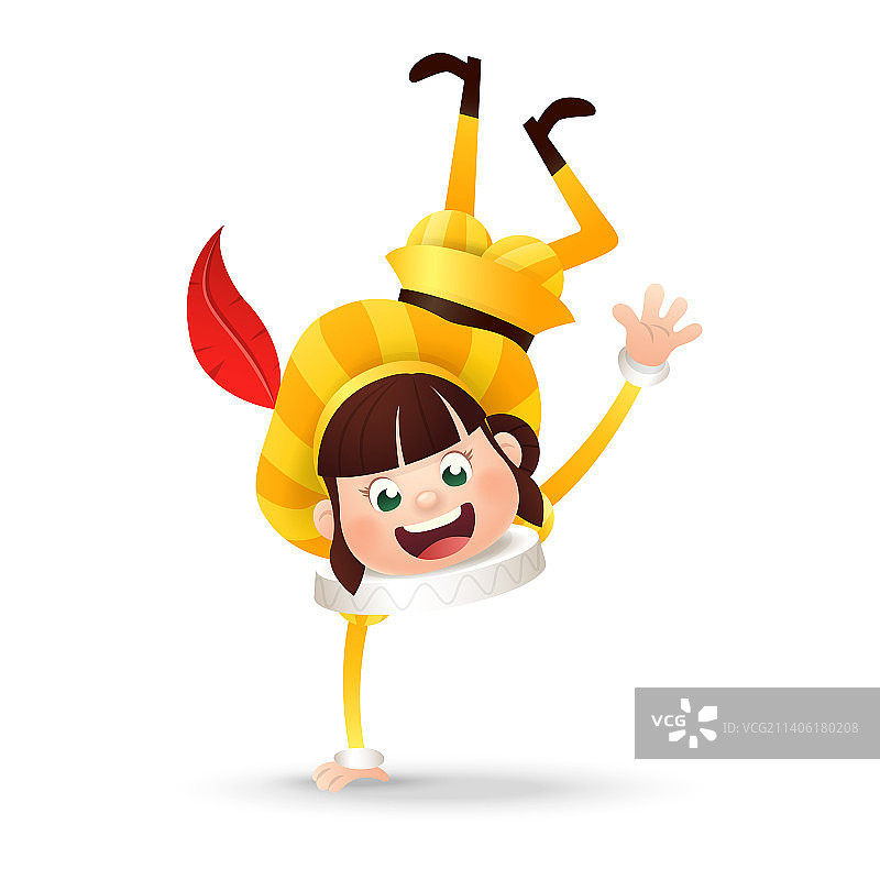 女孩与森特克拉斯的朋友图片素材