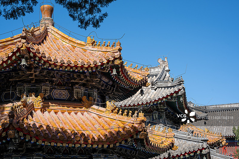 北京万寿寺著名旅游景点古代建筑图片素材