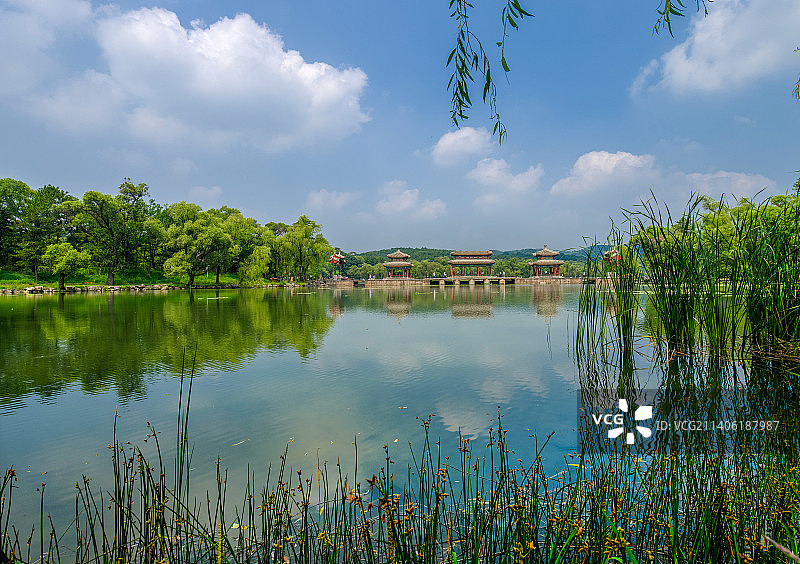 中国河北承德避暑山庄水心榭图片素材