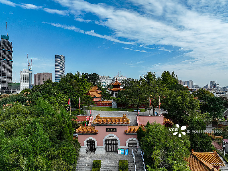 徐州户部山戏马台公园航拍图片素材