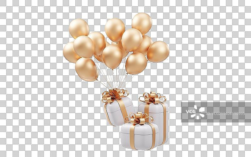 卡通风格圆角礼物盒3D渲染图片素材