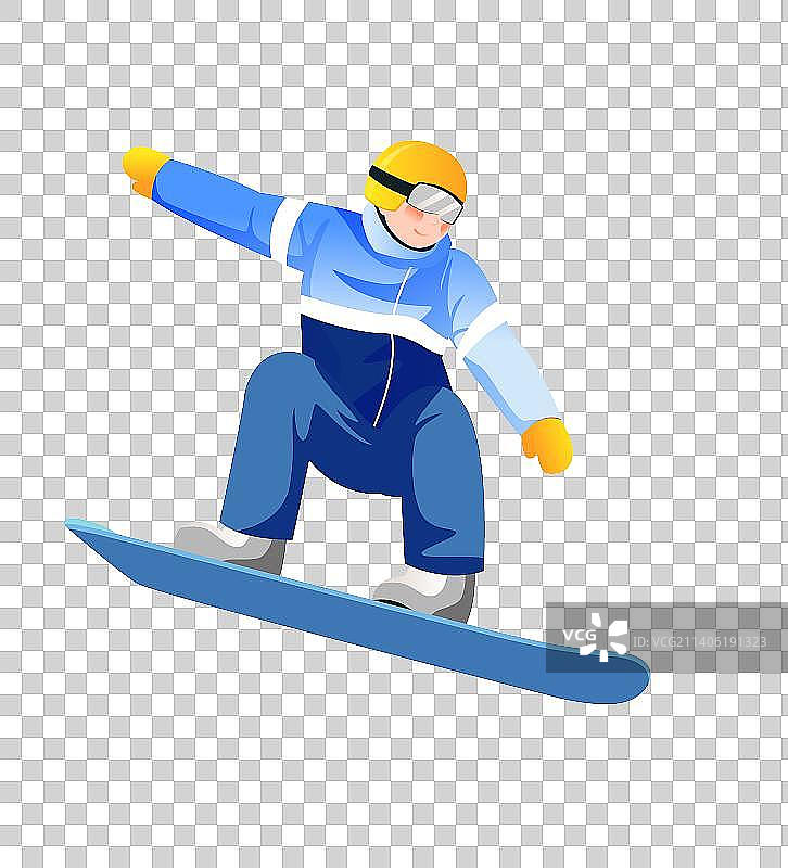 冬季冰雪运动人物插画图片素材