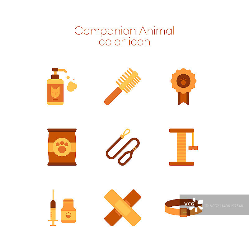 宠物产品及服务图标集图片素材