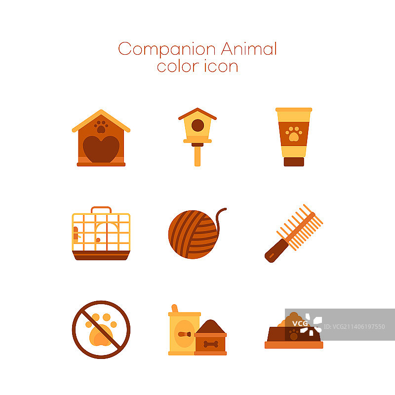 宠物产品及服务图标集图片素材