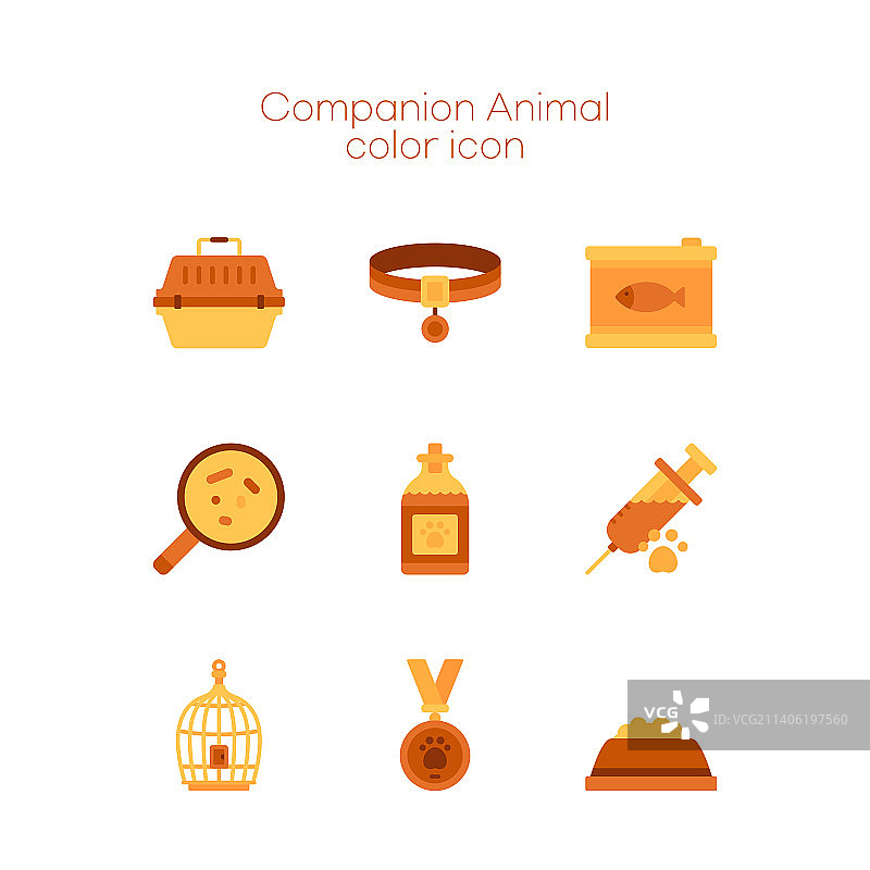 宠物产品及服务图标集图片素材