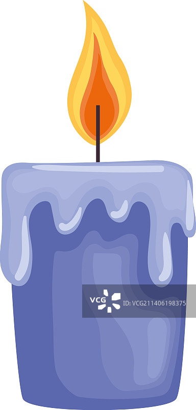 蓝色蜡烛图片素材
