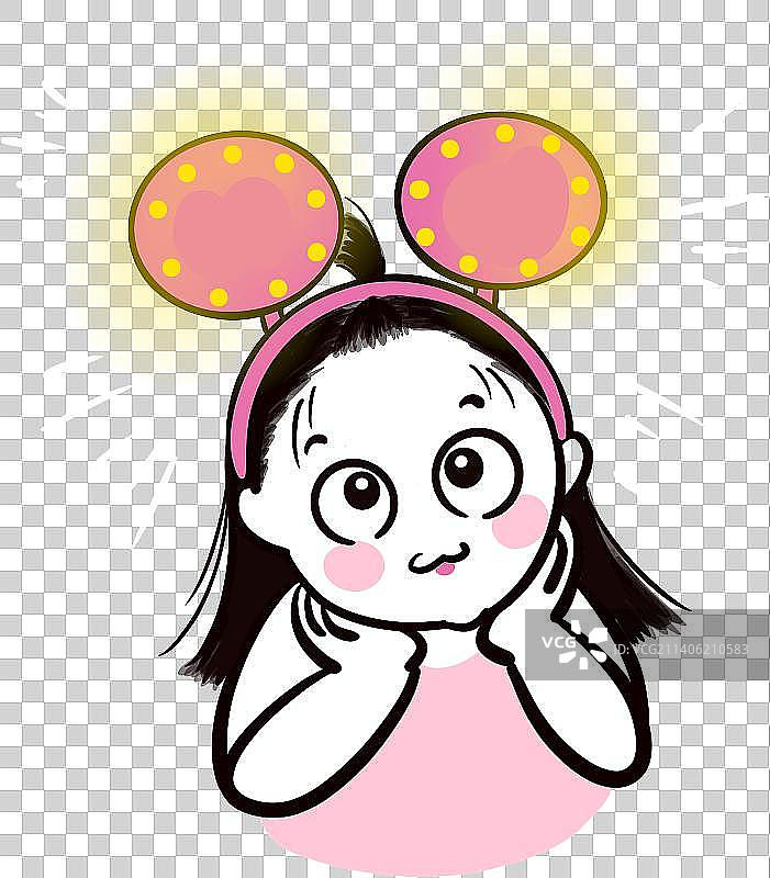 灯牌少女图片素材