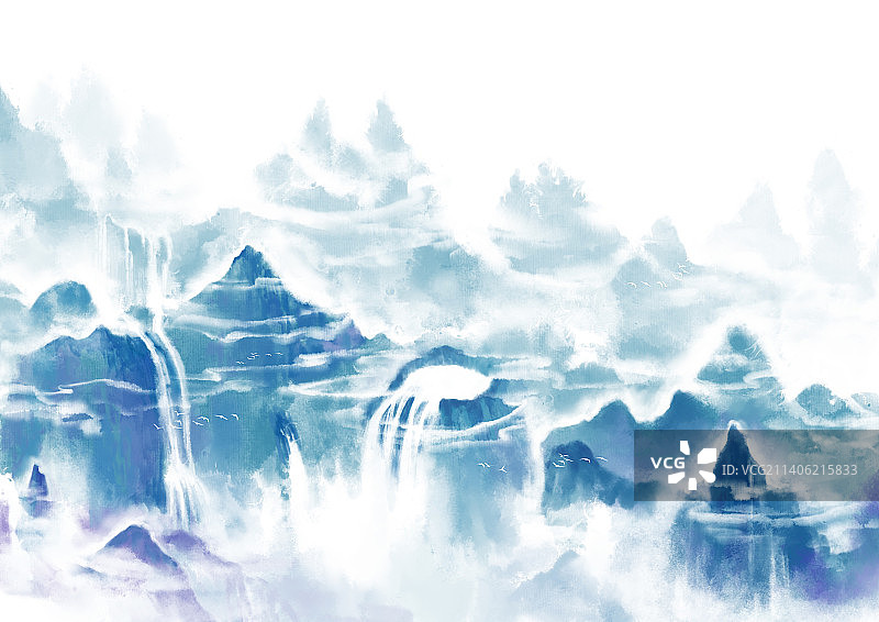 缥缈山水间图片素材