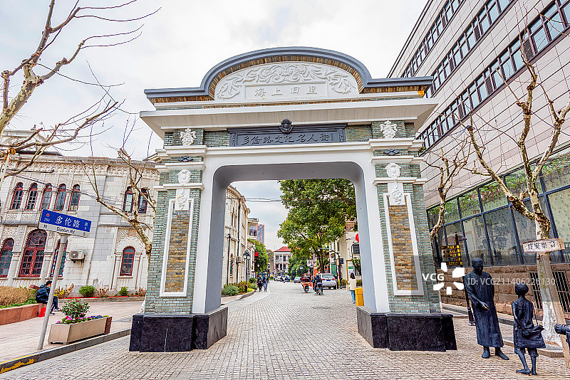 中国上海多伦路文化名人街图片素材