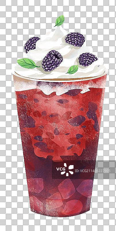 桑葚插画元素图片素材