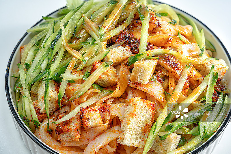 西北传统美食凉皮白底图图片素材