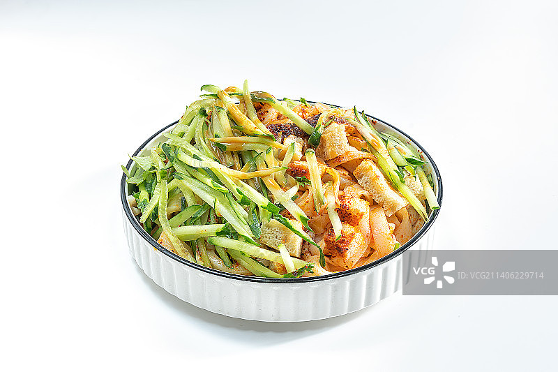 西北传统美食凉皮白底图图片素材