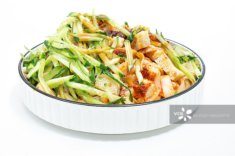 西北传统美食凉皮白底图图片素材