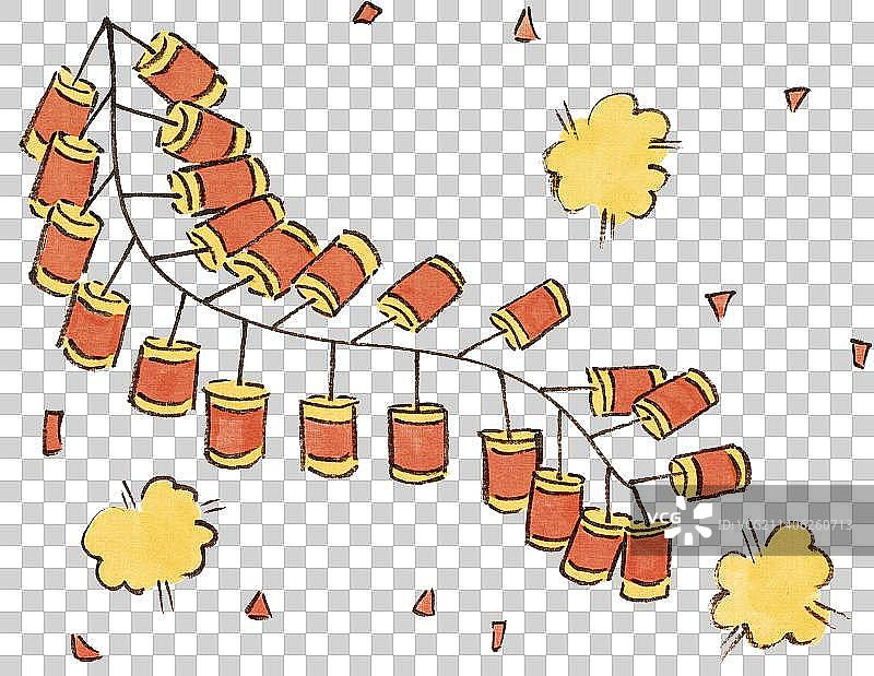 燃放烟花炮竹庆祝新年图片素材