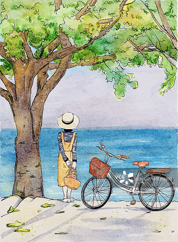 想去海边图片素材